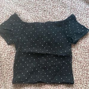 Off the shoulder crop top